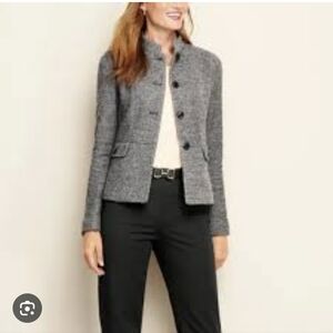 Talbots Herringbone Military Style Jacket Size 14‎